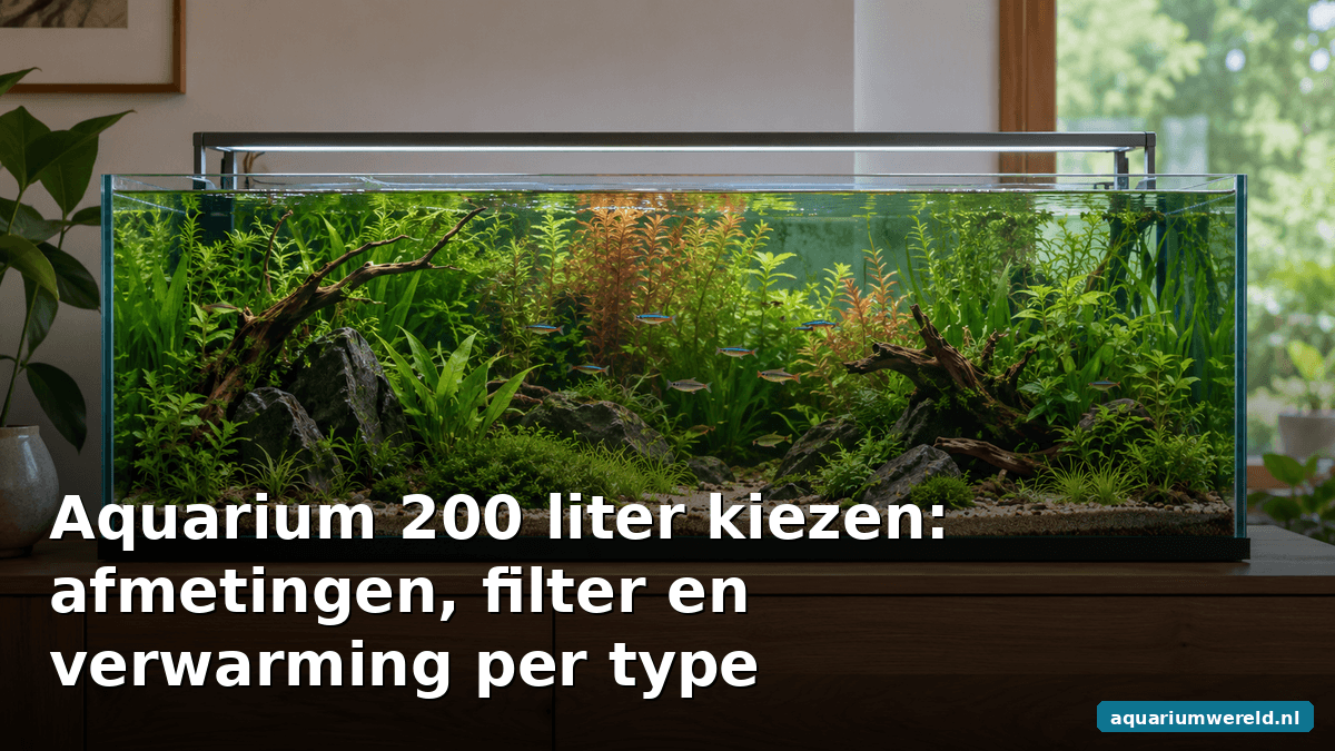 Aquarium 200 liter kiezen: afmetingen, filter en verwarming per type