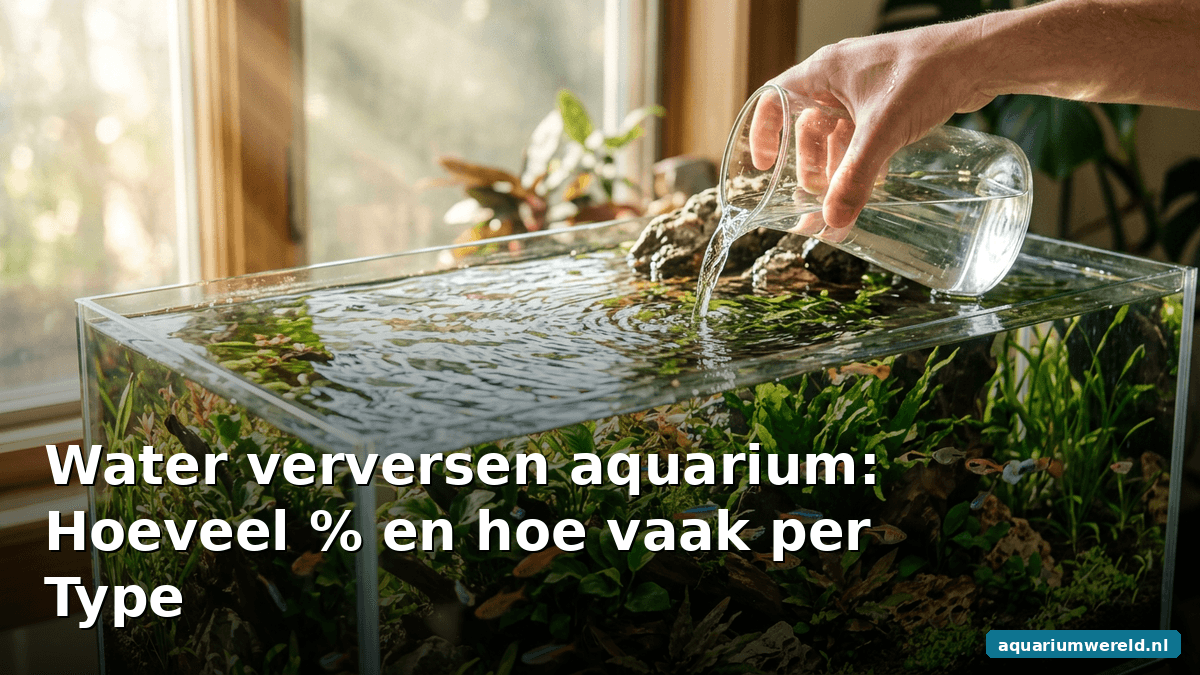 Water verversen aquarium: hoeveel % en hoe vaak per type