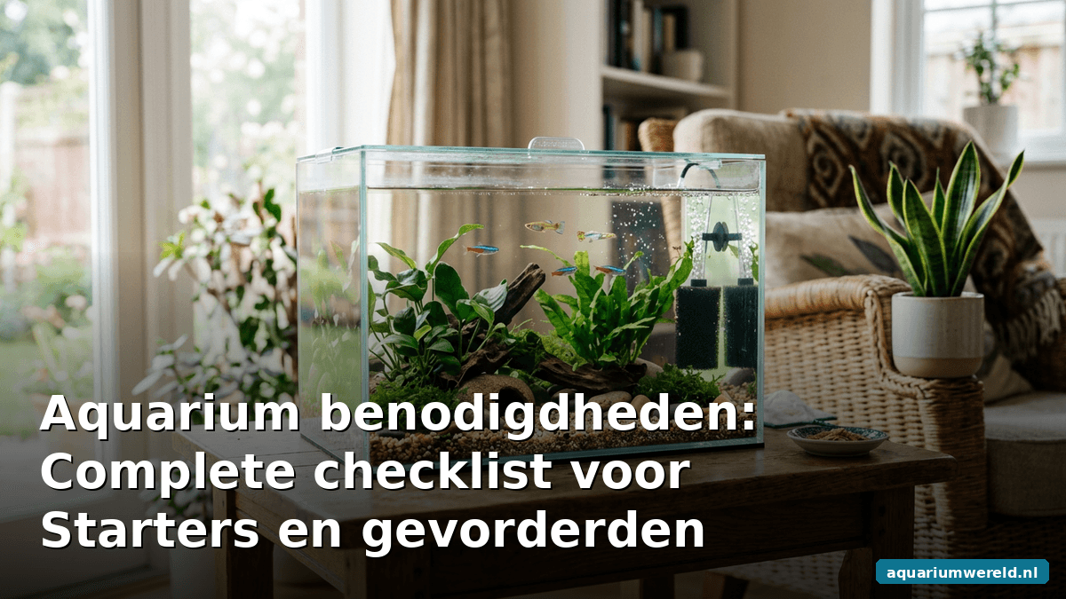 Aquarium benodigdheden kopen: complete checklist en volgorde