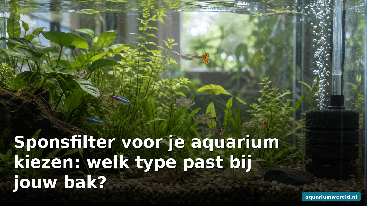 Sponsfilter voor je aquarium kiezen: welk type past bij jouw bak?