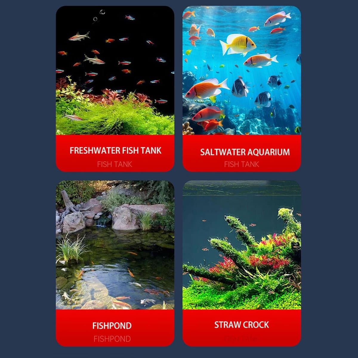 KZQ Aquariumgolfpomp - Golfmaker met turbine-stijl - Aquariumcirculatiepomp - Adapter inbegrepen - vereist 12V/2A-adapter voor werking - In 4 standen instelbare stroming - Geschikt voor visbakken en aquaria thumbnail 4