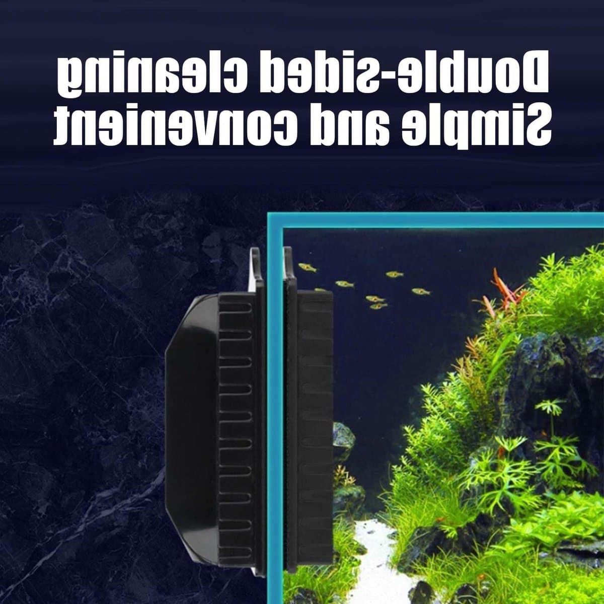 Magneet ruitenreiniger voor aquaria, effectieve glasreiniger, aquariumreinigingsaccessoires voor glas tot 6 mm dik, ideaal voor onderhoud van aquaria thumbnail 8