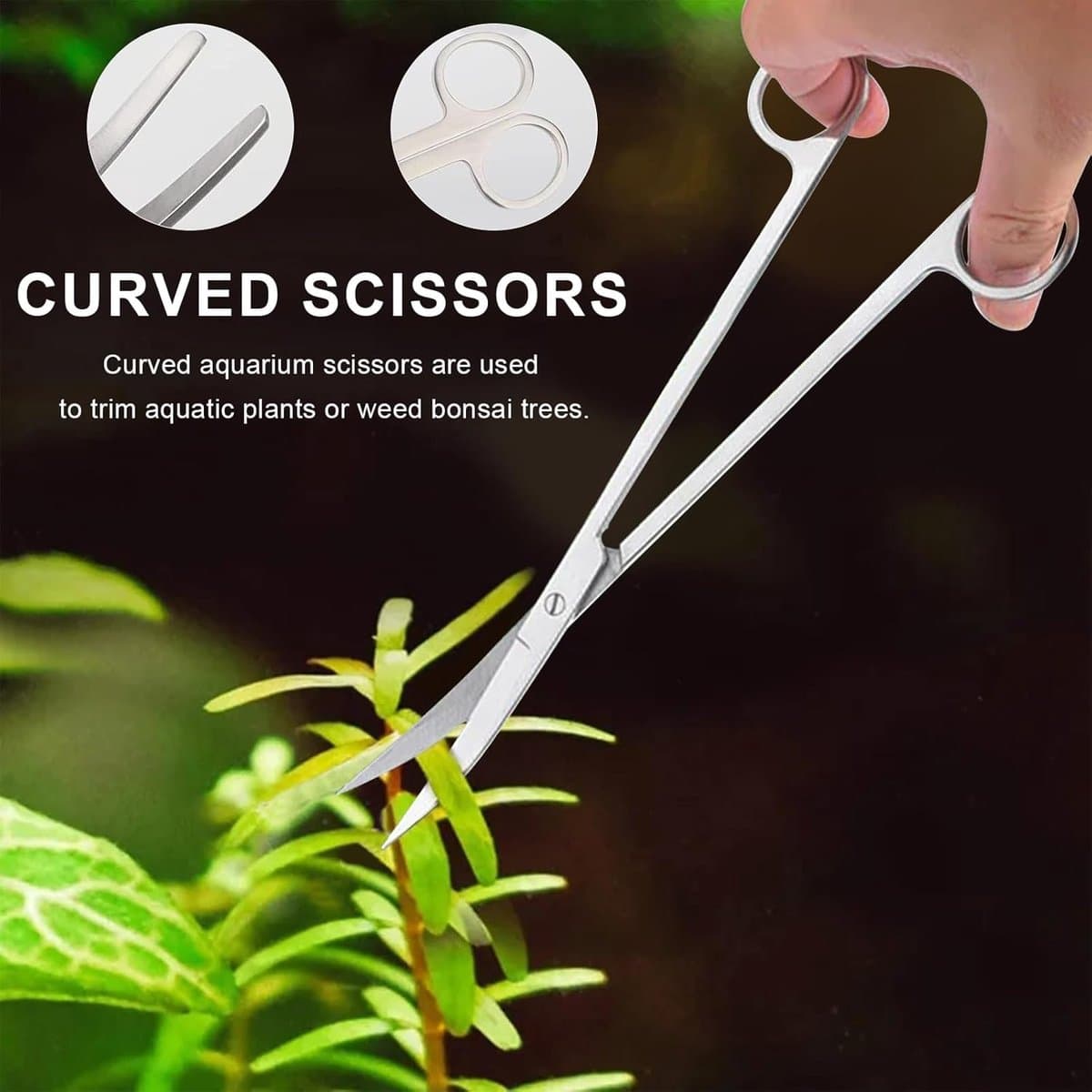 4 in 1 Aquascaping Gereedschap Set van RVS met Lange Pincet, Schaar en Spatel - Ideaal voor Aquariumonderhoud, Plantenverzorging en Reinigen van Grind thumbnail 5