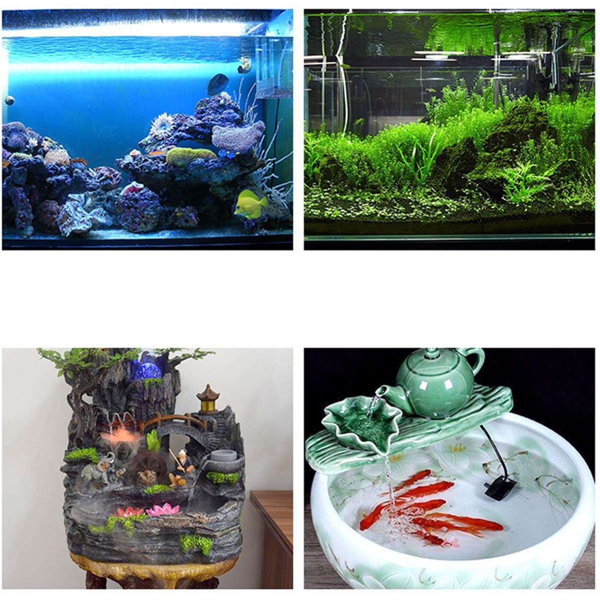 Ultrastille Dompelpomp 840 L/U - 10W Regelbare Doorstroming 2 Sproeikoppen Gereedschaploze Reiniging - Ideaal Voor Hydrocultuur Watervallen En Aquariums thumbnail 10