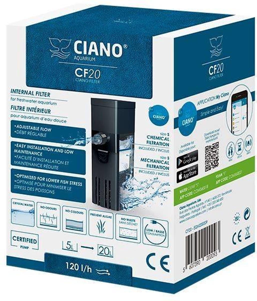 Ciano CF20 - Aquarium filter pomp - voor Nano Aquaria tot 20 liter thumbnail 6