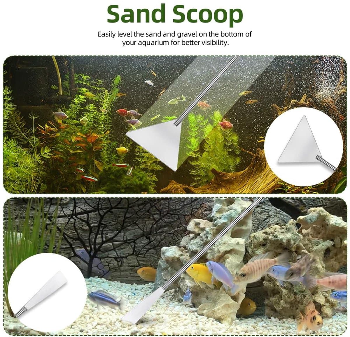Allecto - Aquarium Aquascaping Tools Set - RVS Schoonmaakset - Voor waterplanten - Set van 4 - Onderhoud aquarium - Ideaal voor aquascaping - Gesch.. thumbnail 15
