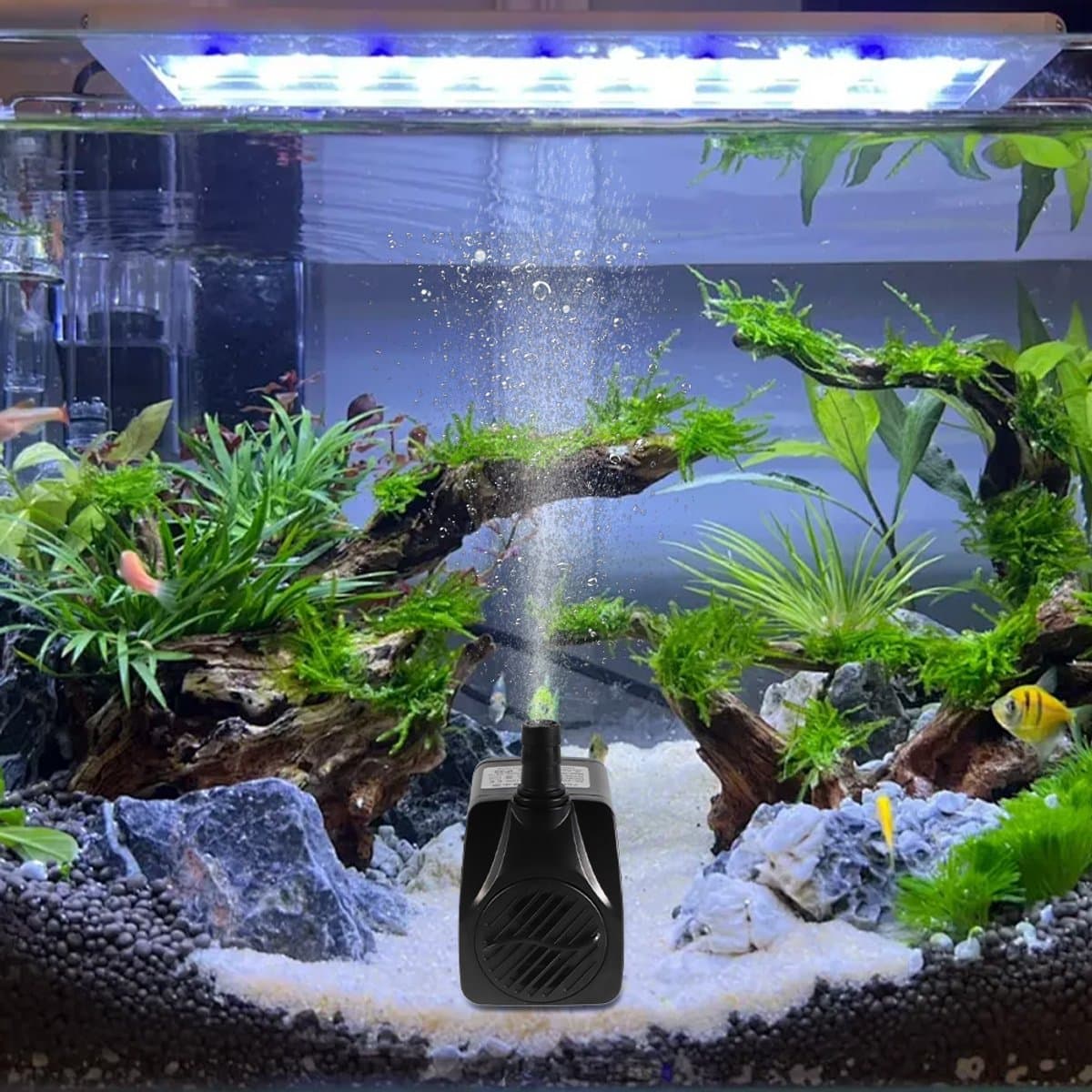 Ultrastille Dompelpomp 840 L/U - 10W Regelbare Doorstroming 2 Sproeikoppen Gereedschaploze Reiniging - Ideaal Voor Hydrocultuur Watervallen En Aquariums thumbnail 14