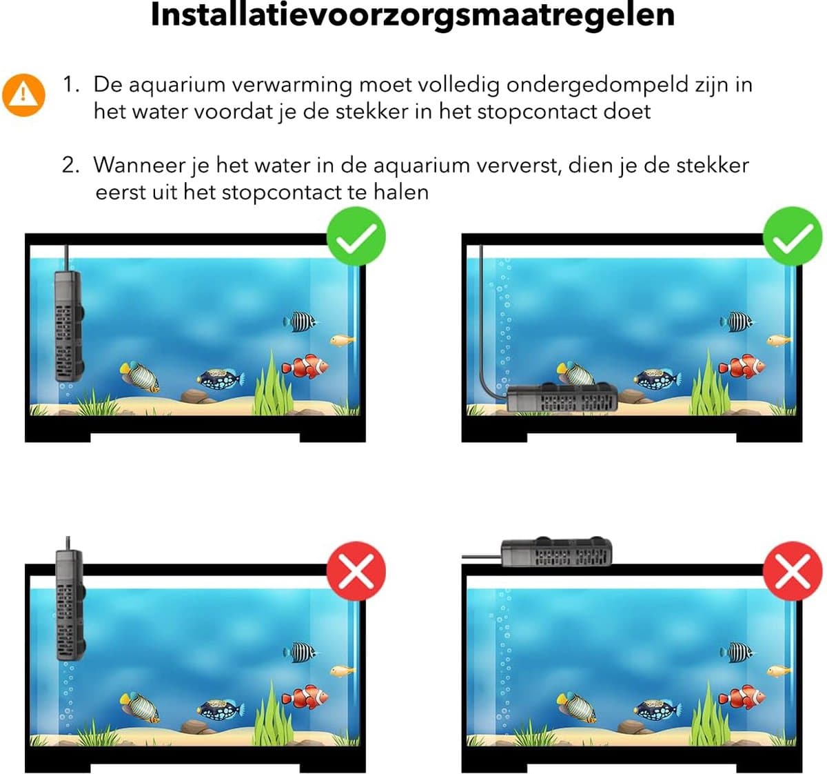 PetFriends Professionele Aquarium verwarming 50W met Slimme Digitale Thermometer - Tot 40 Liter - Oververhittingsbescherming - Heater - Filter thumbnail 6
