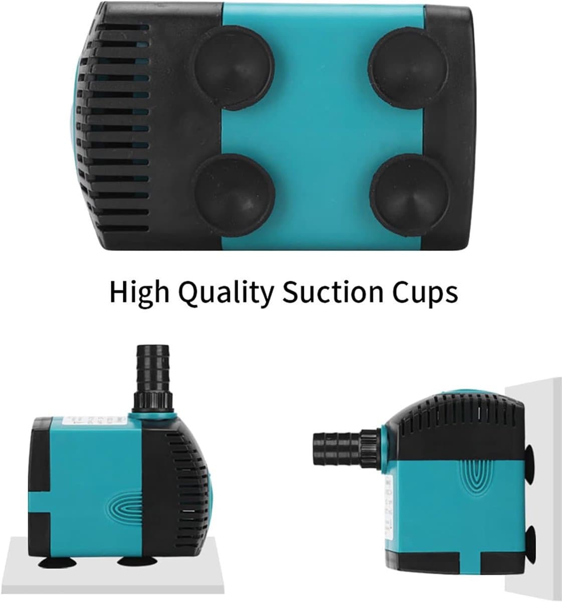 Mini Waterpomp 10W - Met zuignap en waterpijp - Ultra Stille Dompelpomp 600L/u - Aquarium Waterpomp - Vijverpomp - Fonteinpomp - Maximale Opvoerhoogte 1,2 m - Met 1,5 m netsnoer, 2 sproeiers - Voor Aquaria, Fonteinen, Beelden, Hydrocultuur, Vijvers thumbnail 3