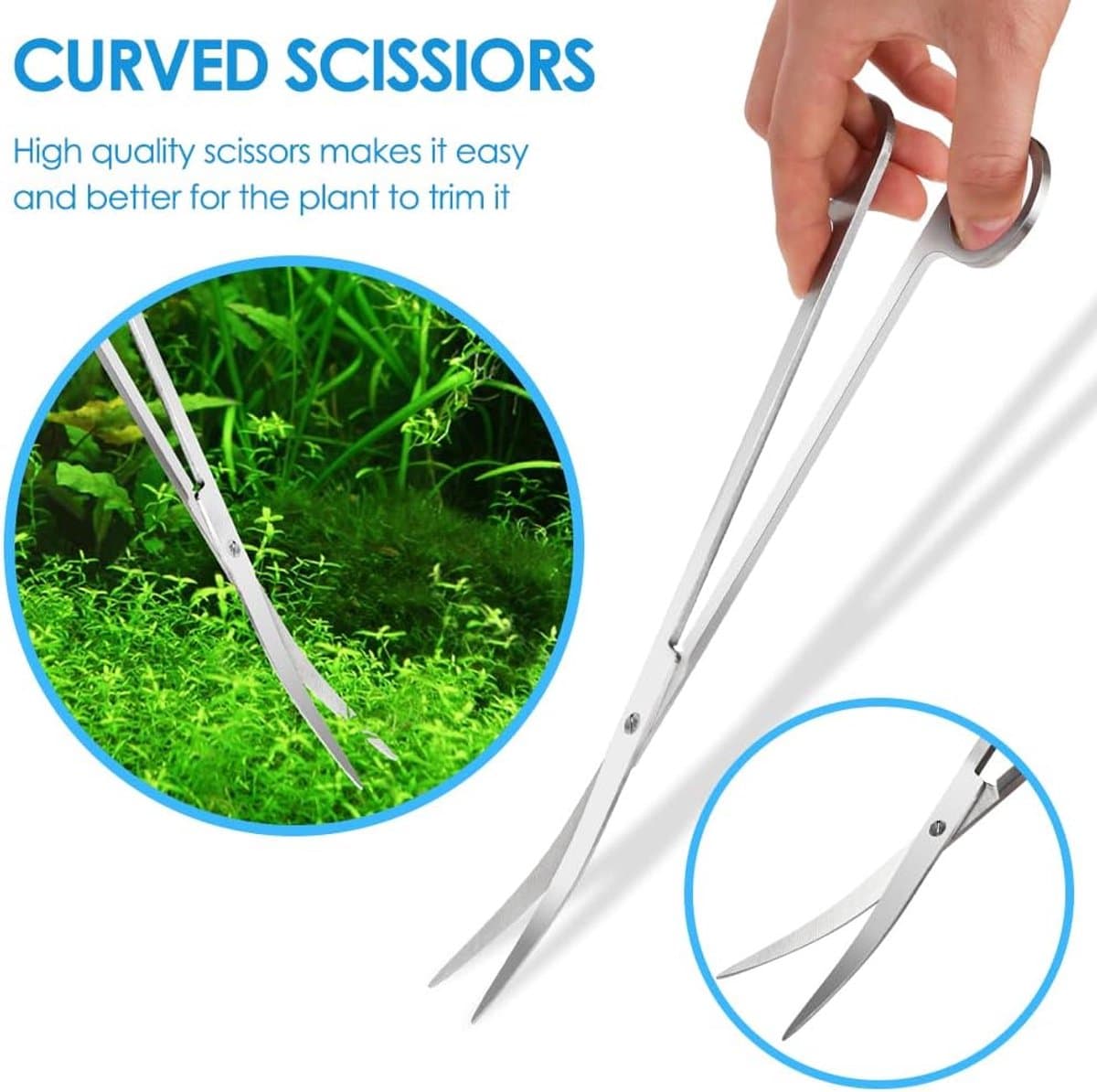 4-in-1 Aquascaping en Aquarium Set - Aquascape tool - Aquarium accessoires - Aquarium reinigingsset - Aquarium set voor plantenverzorging - Met Aquarium Schaar, Aquarium Pincetten en Aquarium Spatel - Voor Aquascaping en Aquarium Planten thumbnail 9