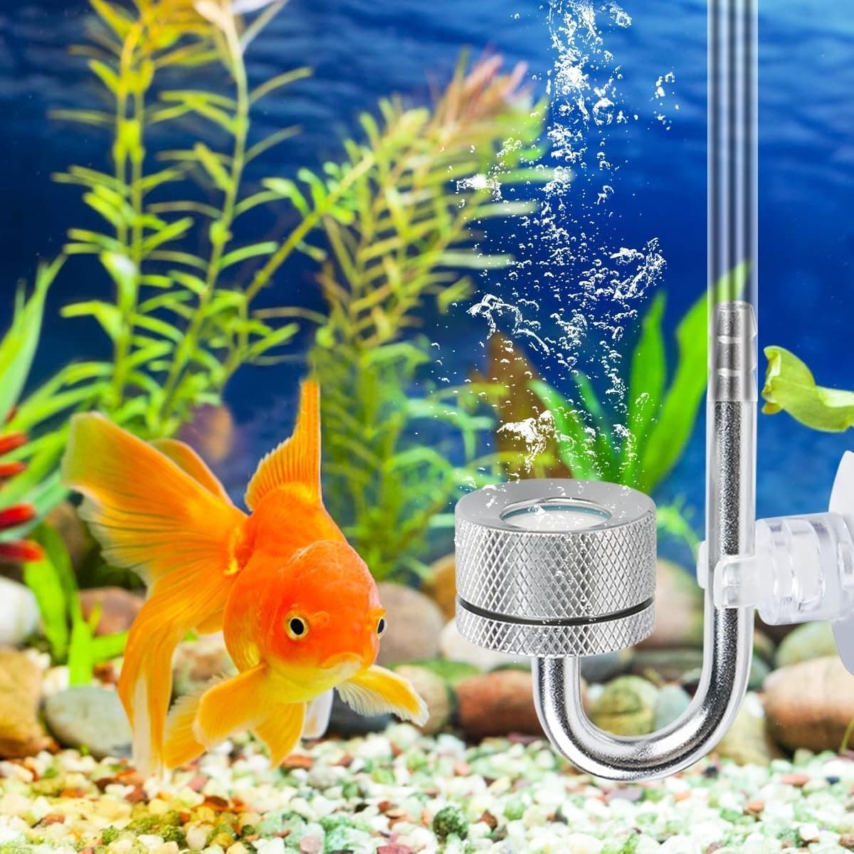EXCITAT Aquariumverstuiver - CO2-diffuser - met zuignap en U-buis - Geschikt voor alle soorten aquaria thumbnail 5