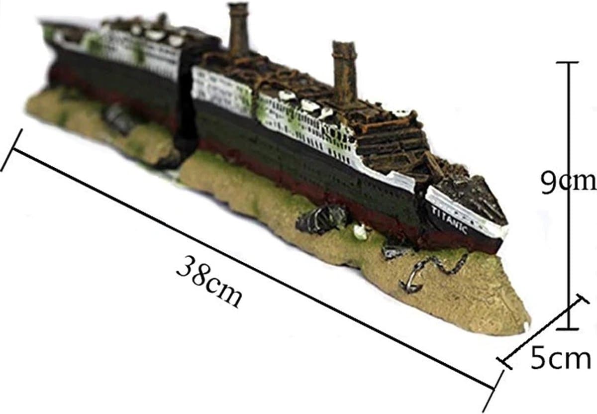 Aquarium Decoratie – Titanic Schip – 38*9 cm thumbnail 3