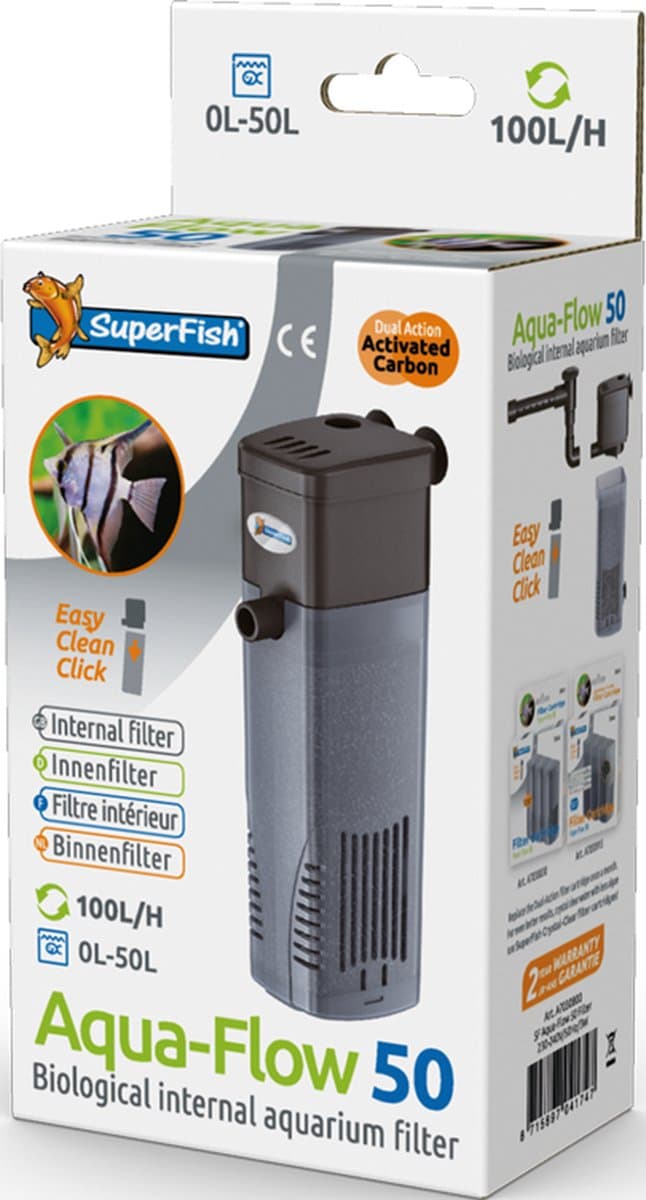 SuperFish AquaFlow Dual Action 50 - Aquarium - Filter - 100 ltr/uur thumbnail 5