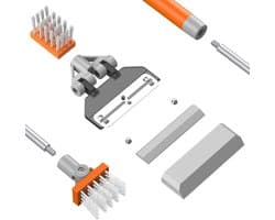 2-in-1 Algen Schraper voor Glazen Aquaria, 65 cm, Vissentank Cleaner met Borstel en 5 RVS Bladen, Aquarium Onderhoud, Glazen Schoonmaak, Reef Reiniging Tools, Planten Verzorging