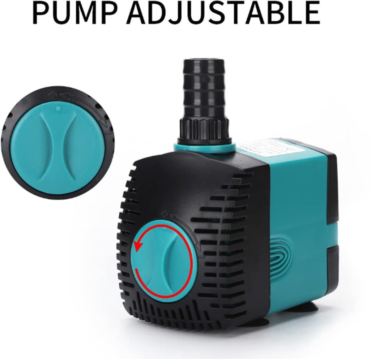 Mini Waterpomp 10W - Met zuignap en waterpijp - Ultra Stille Dompelpomp 600L/u - Aquarium Waterpomp - Vijverpomp - Fonteinpomp - Maximale Opvoerhoogte 1,2 m - Met 1,5 m netsnoer, 2 sproeiers - Voor Aquaria, Fonteinen, Beelden, Hydrocultuur, Vijvers thumbnail 6