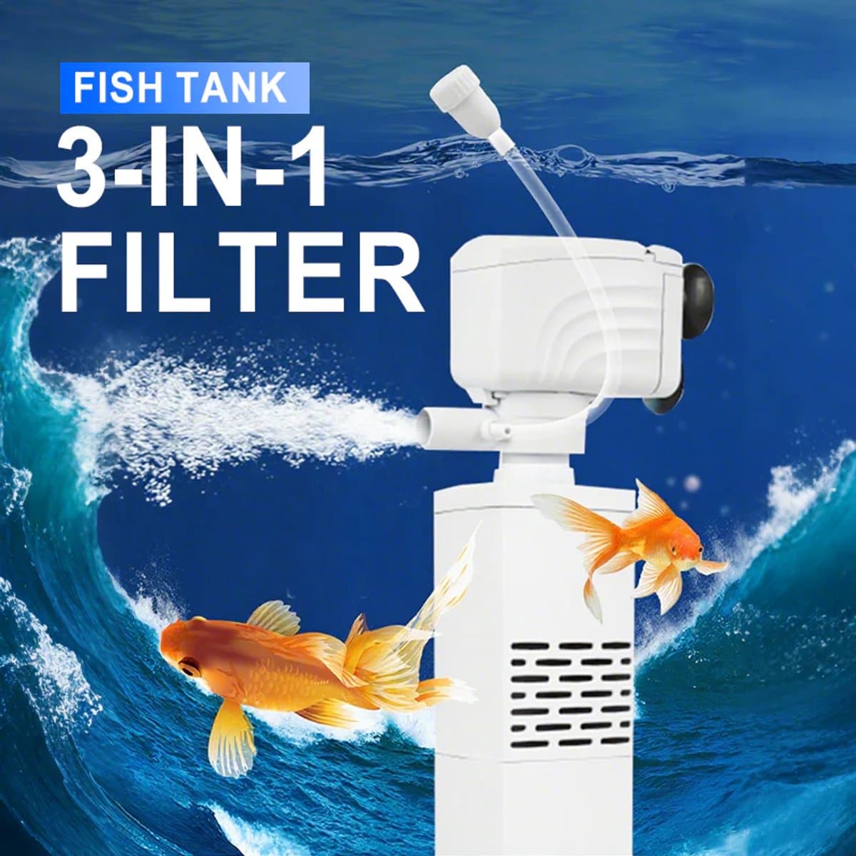 Home & Marker - 3-in-1 Aquarium Filter - Stil Binnenfilter & Luchtpomp - Voor Helder Water & Optimale Zuurstof - Aquarium Pomp Geruisloos - FILTPRO thumbnail 5