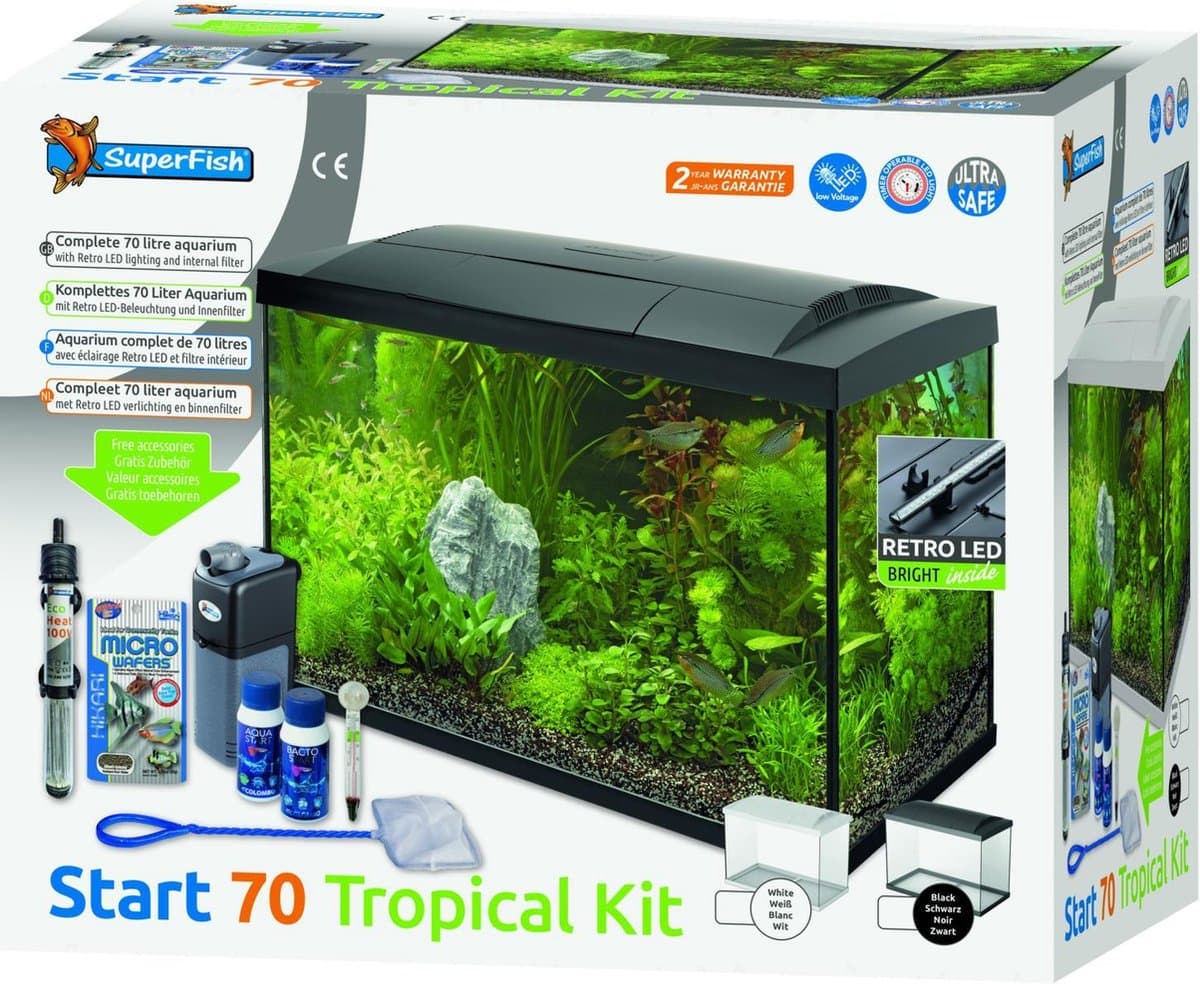 Superfish start 70 tropical kit -  58 x 28 x 45 cm - 70 L -  Zwart thumbnail 4