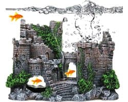 Aquarium Decoratie - Ornamenten - Kasteel - aquarium - Castle Aquarium Castle Decoratie Verstoppen Huis - 17 x 6 x 13 cm