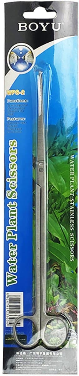 Boyu Aquascaping 3 delige set - Aquarium pincet schaar recht gebogen thumbnail 3