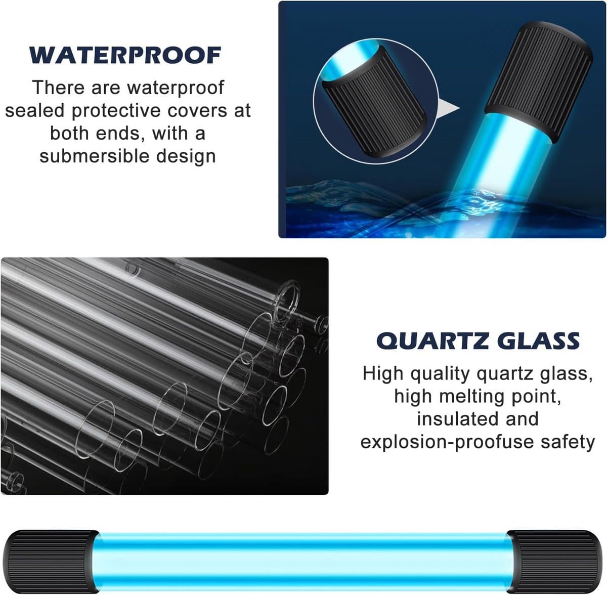 Aquarium Sterilisatorlamp - UV Lamp - Water Reinigen - Met Timerfunctie - 13 Watt - Zwart thumbnail 5
