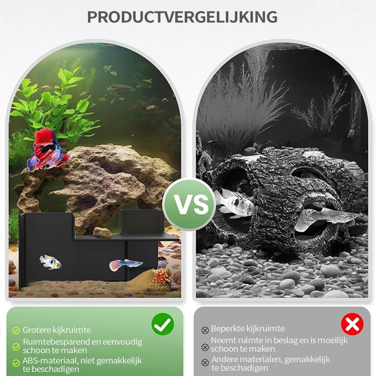 MAGICSHE Aquarium Schuilplaats Decoratie Ornamenten - Aquarium Ondergrondse Tunnel Voor Vis En Garnalen - Schuilplaats Vissen Met 2 Ingangen Zwart Dubbelhouder thumbnail 7