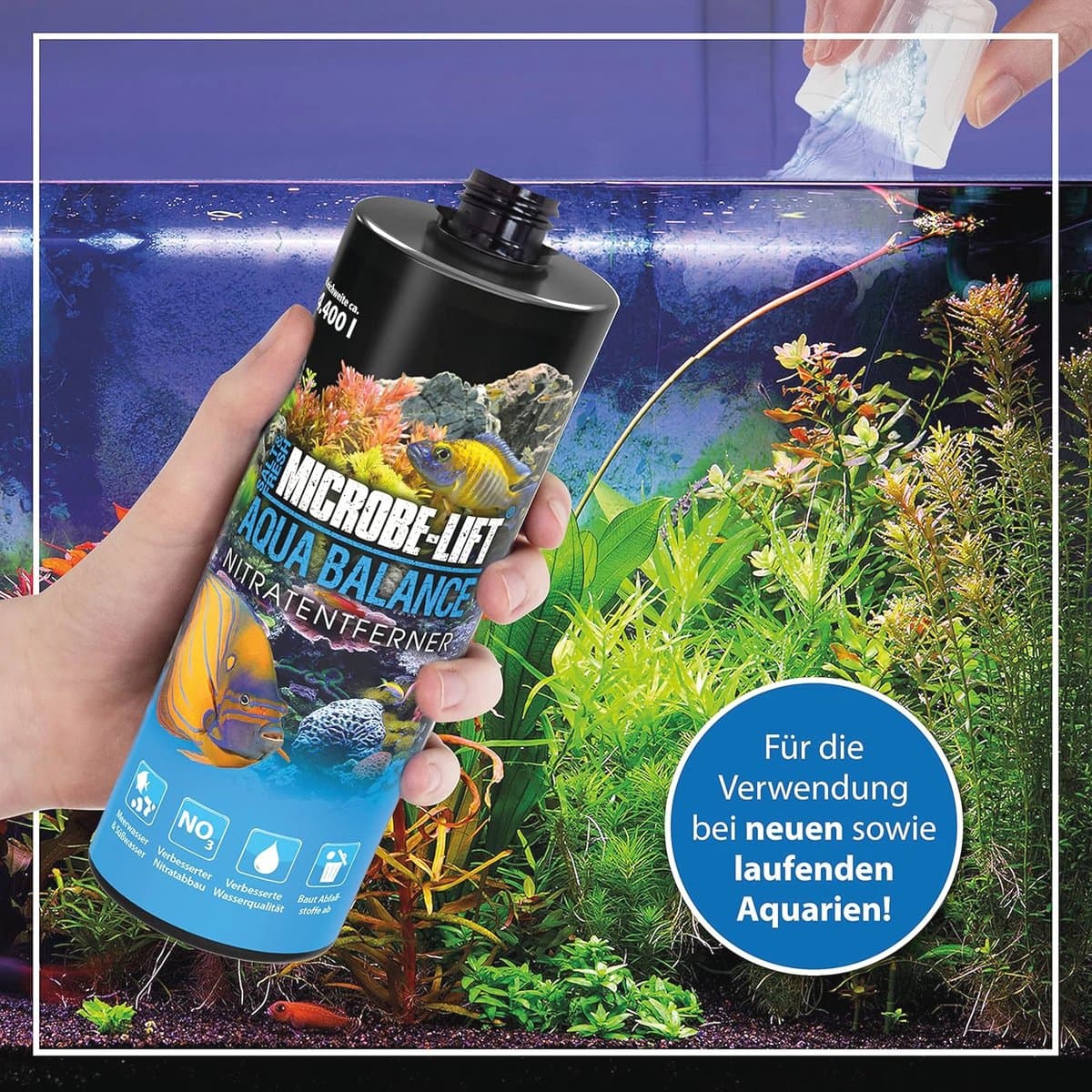 Aquarium Waterbehandeling - Nitraat Verwijderaar voor Zoet- en Zeewater, 473 ml thumbnail 4