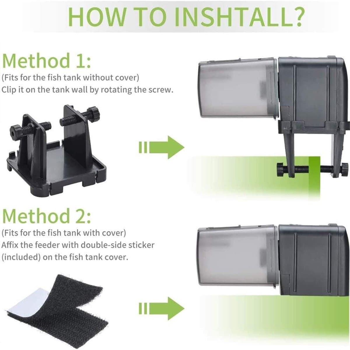 Automatische Voederautomaat voor Vissen en Schildpadden, 12/24 Uur Timer, Eenvoudige Voederoplossing voor Aquariums en Vissen met 170ml Capaciteit thumbnail 7