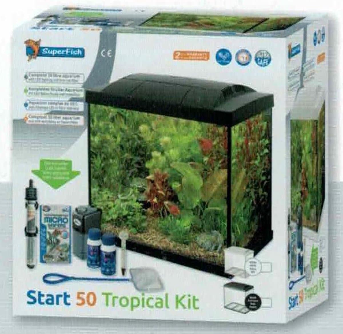Superfish Aquarium Start 50 Tropical Kit Retro Led 39 l - Aquaria - Zwart thumbnail 4