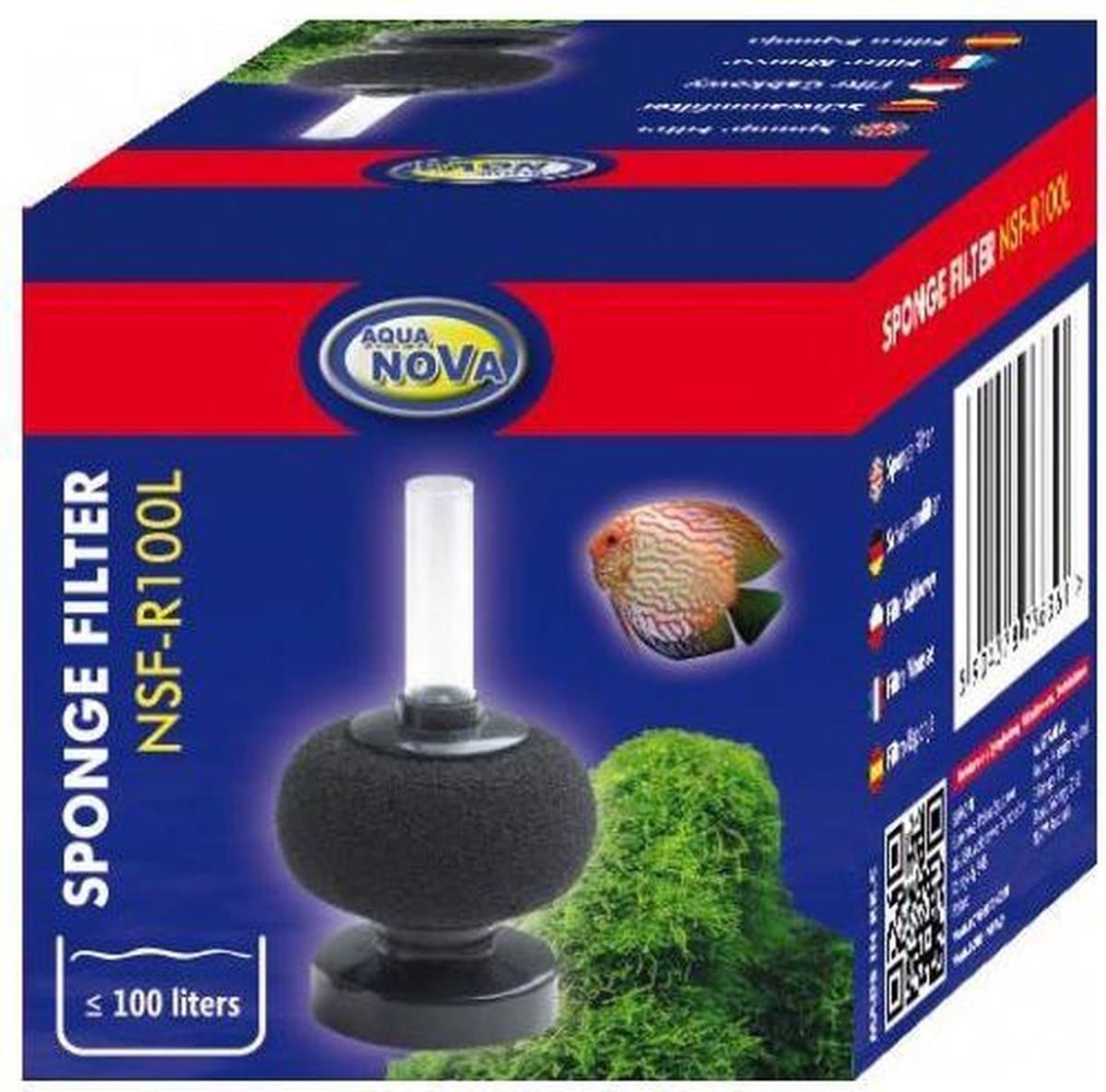 Sponsfilter Aquarium S-M (staand) - voor Aquaria tot 45 liter - afbeelding 1