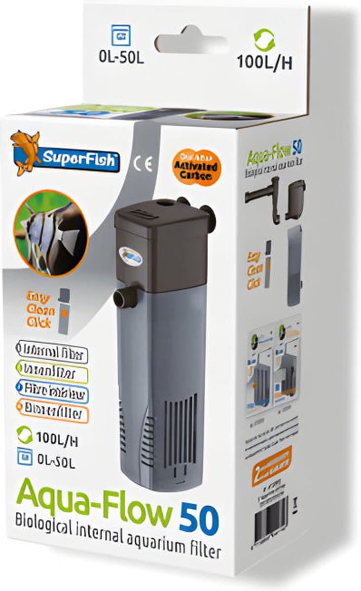 SuperFish AquaFlow Dual Action 50 - Aquarium - Filter - 100 ltr/uur thumbnail 3