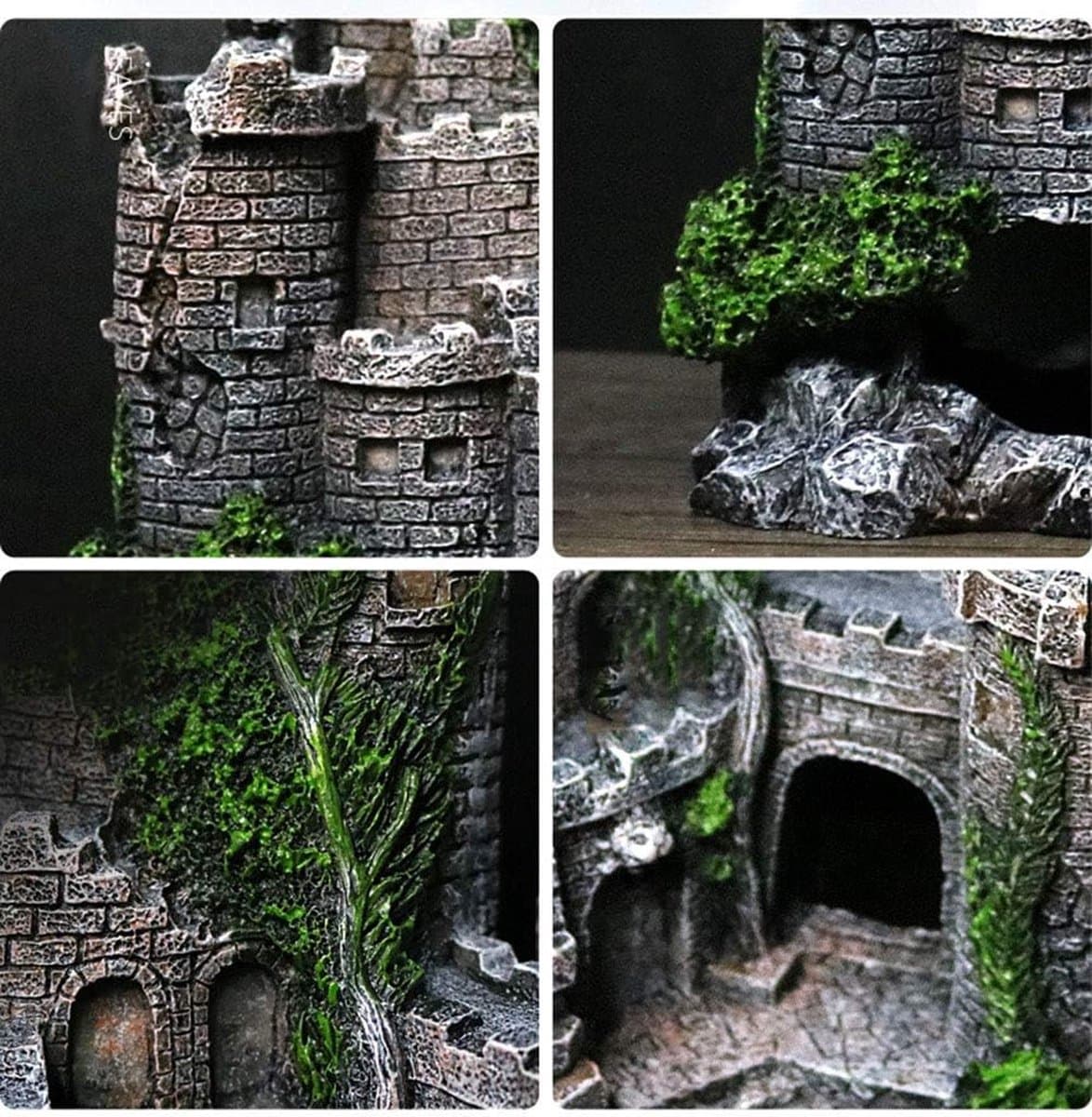 Aquarium Decoratie - Ornamenten - Kasteel - aquarium - Castle Aquarium Castle Decoratie Verstoppen Huis - 17 x 6 x 13 cm thumbnail 3