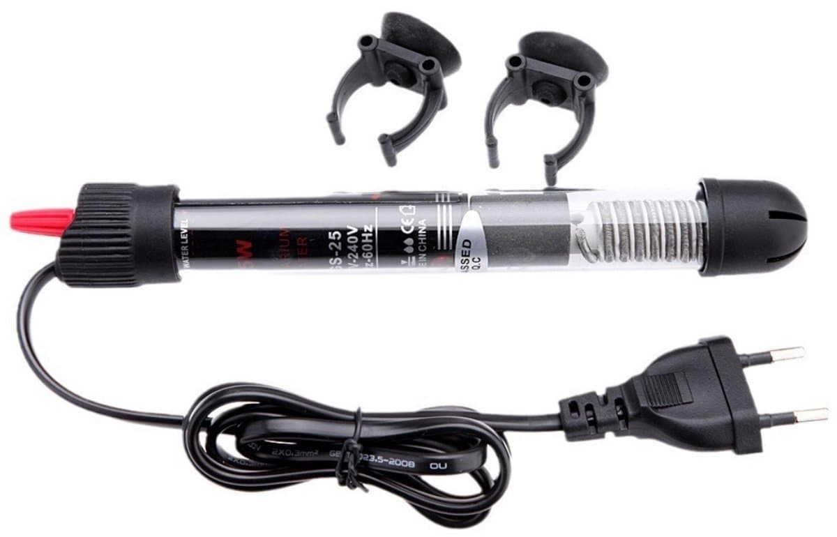 Cuhostki - 1 Stuk - Aquariumverwarming - Verwarmingselement - Dompelaar - Aquarium Verwarmingselement Met Thermostaat - Zwart - Kwaliteitsglas - 25W - 220V - Europese Norm - Precise Temperatuurregeling - Waterdicht thumbnail 5
