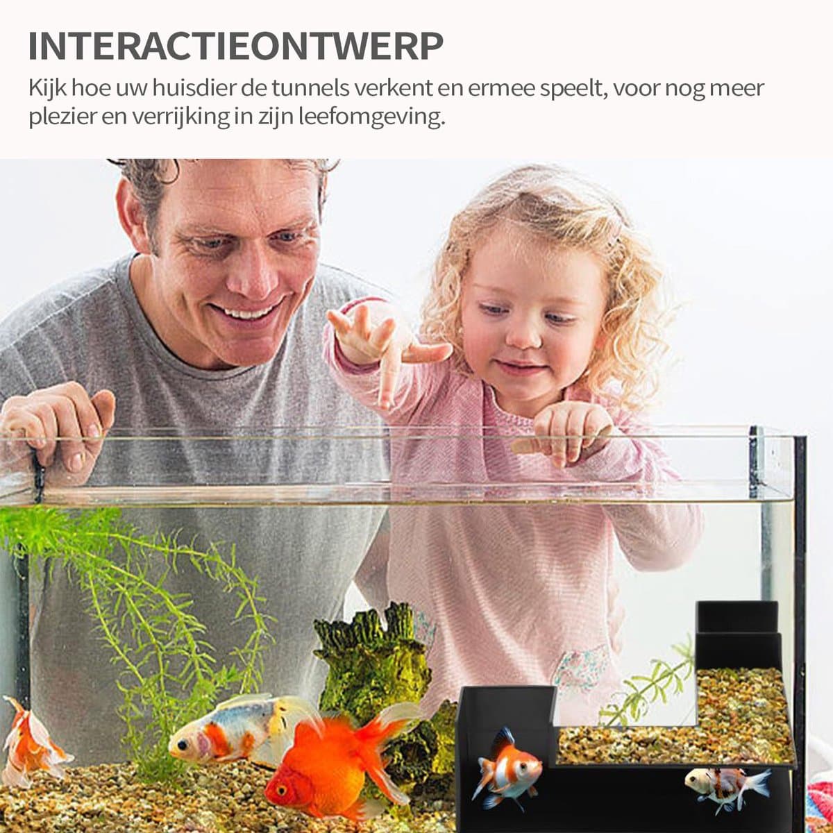 MAGICSHE Aquarium Schuilplaats Decoratie Ornamenten - Aquarium Ondergrondse Tunnel Voor Vis En Garnalen - Schuilplaats Vissen Met 2 Ingangen Zwart Dubbelhouder thumbnail 8