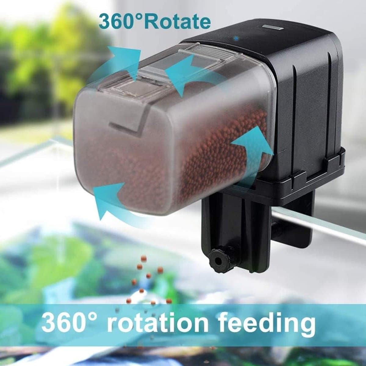 Automatische Voederautomaat voor Vissen en Schildpadden, 12/24 Uur Timer, Eenvoudige Voederoplossing voor Aquariums en Vissen met 170ml Capaciteit thumbnail 6