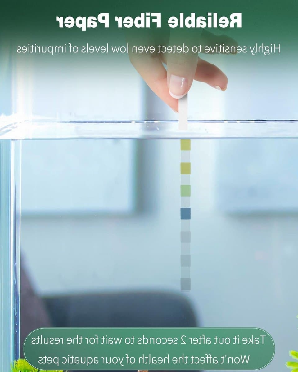 7-in-1 Water Testset voor Aquariums met Testbuis en Thermometer, 100 Teststrips voor Nauwkeurige Wateranalyse thumbnail 6