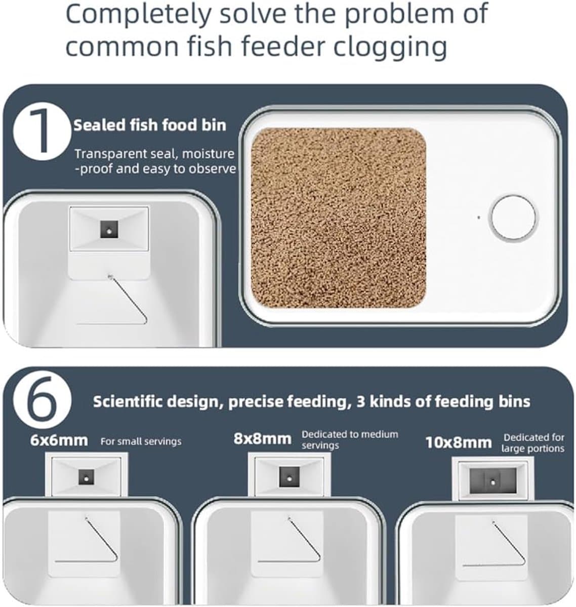 Voederautomaat voor Aquarium met WiFi App Bediening - 100 ml - Automatische Voeding voor Vissen thumbnail 7