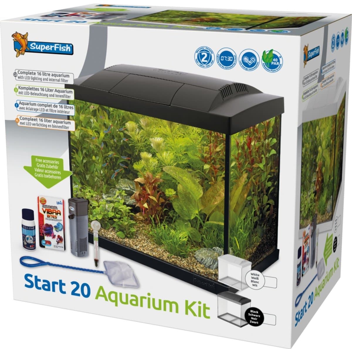 Superfish Aquarium Start 20 Goldfish Kit Led 16 l - Aquaria - Zwart thumbnail 4