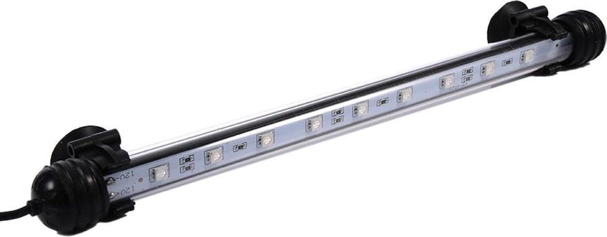 Aquarium LED verlichting twee kleuren licht, blauw en wit licht. Apart regelbaar. Lengte led aquariumlamp 18 cm met 9 led's blauw en wit. Aquarium verlichting die in het water kan. Onderwater ledlamp van 18 cm. thumbnail 4