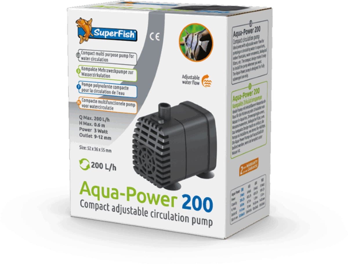 Superfish Aqua-Power 200 Waterpomp - 200 L/H thumbnail 5