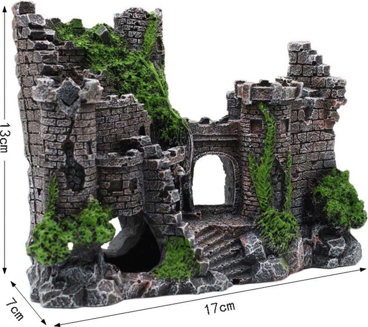 Aquarium Decoratie - Ornamenten - Kasteel - aquarium - Castle Aquarium Castle Decoratie Verstoppen Huis - 17 x 6 x 13 cm thumbnail 5