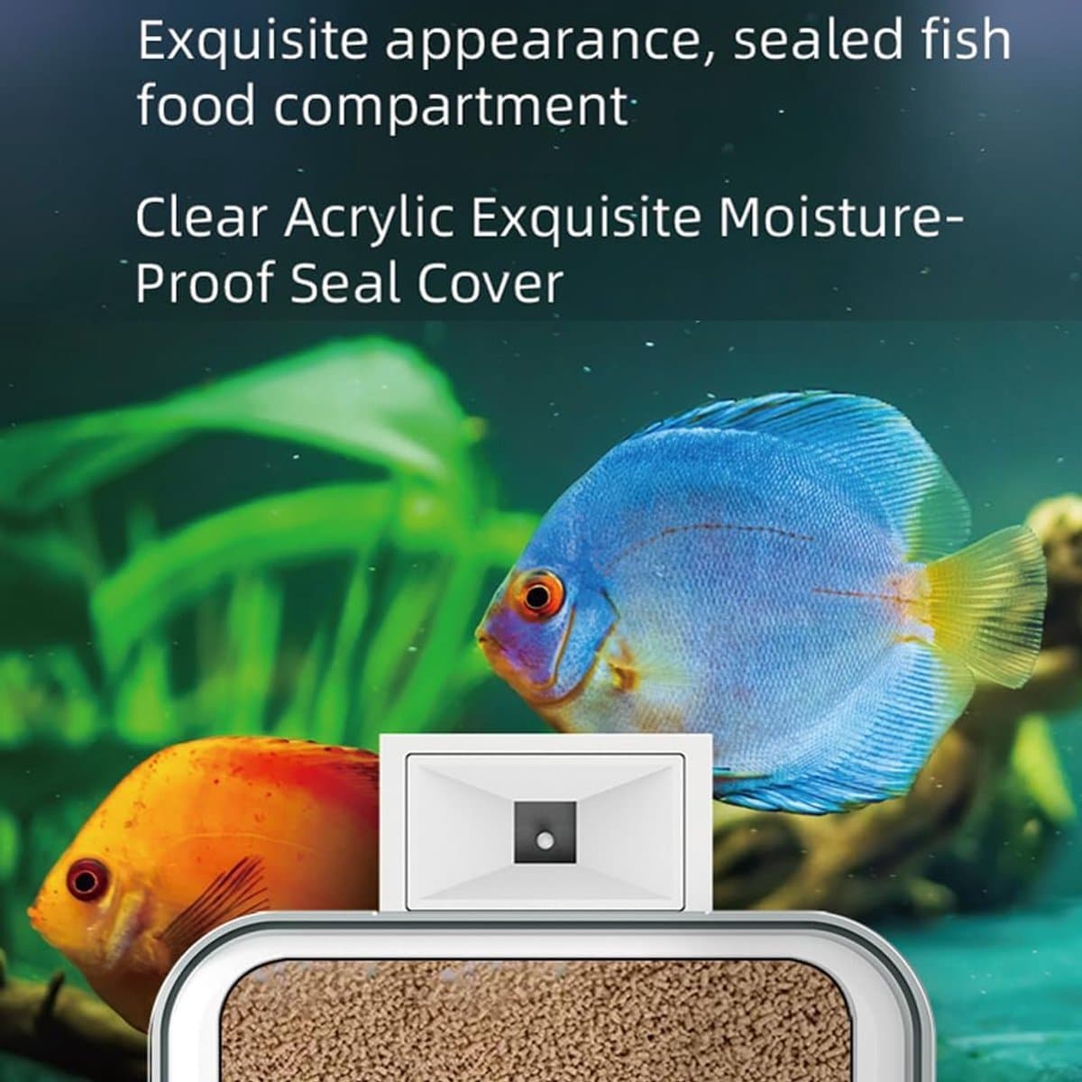 Voederautomaat voor Aquarium met WiFi App Bediening - 100 ml - Automatische Voeding voor Vissen thumbnail 2