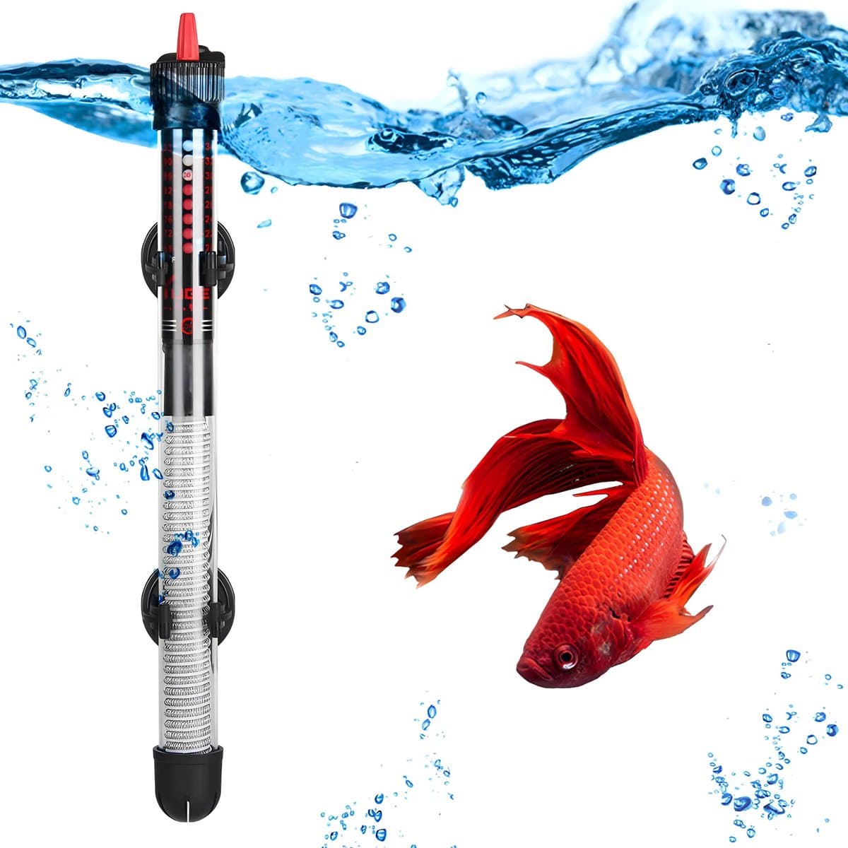 Aquariumverwarming 100W – Verstelbare Aquarium Heater – Verwarmingselement voor Aquarium – Waterdicht – Voor Zoet- en Zoutwater – Geschikt voor 50 tot 120 Liter thumbnail 6