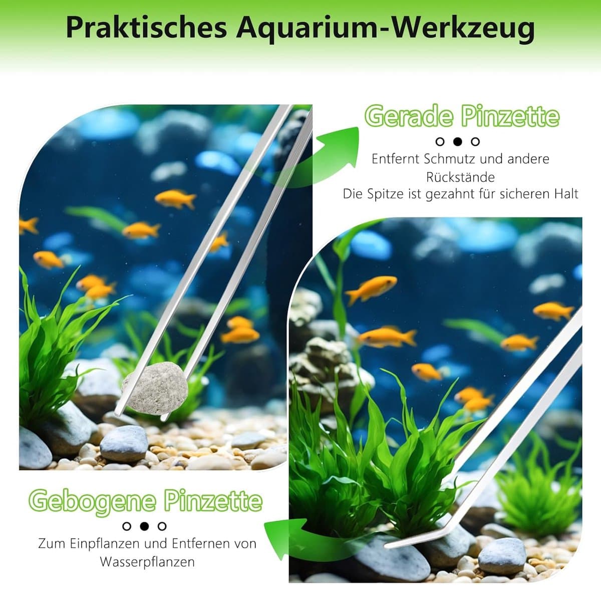Allecto - Aquarium Aquascaping Tools Set - RVS Schoonmaakset - Voor waterplanten - Set van 4 - Onderhoud aquarium - Ideaal voor aquascaping - Gesch.. thumbnail 5