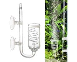 carmdering - CO2 Diffusor - CO2 Systeem Spiral - Aquarium Diffusor - Verhoogt CO2 Oplossing - Beschermt Planten Gezondheid - Hoogwaardig Glas - 1 Stuk