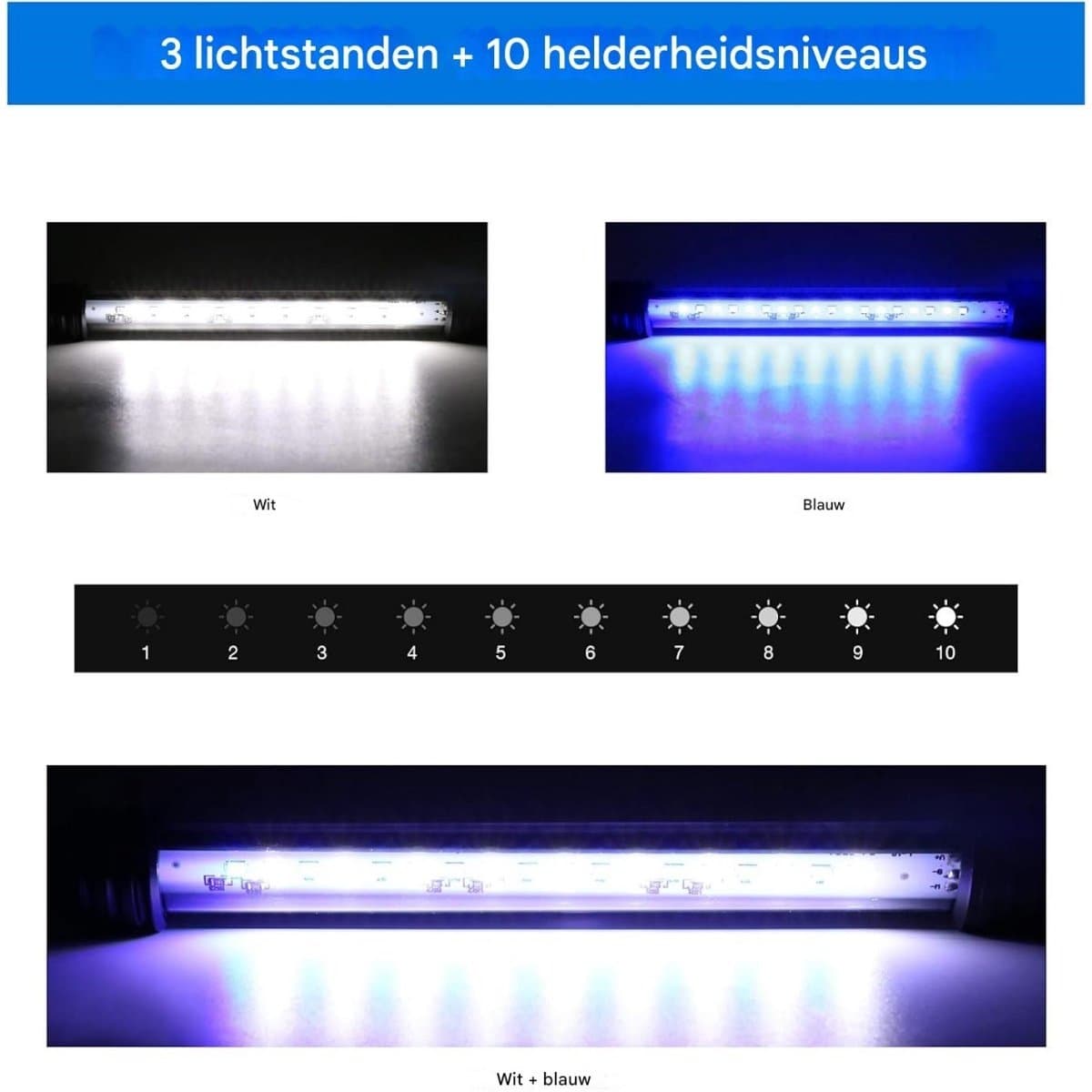 EXCITAT LED lamp - Aquariumlamp - Onderdompelbaar - Met timer - Geschikt voor aquaria, aquaria, reservoirs, huisdierkooien en reptielenkooien thumbnail 6