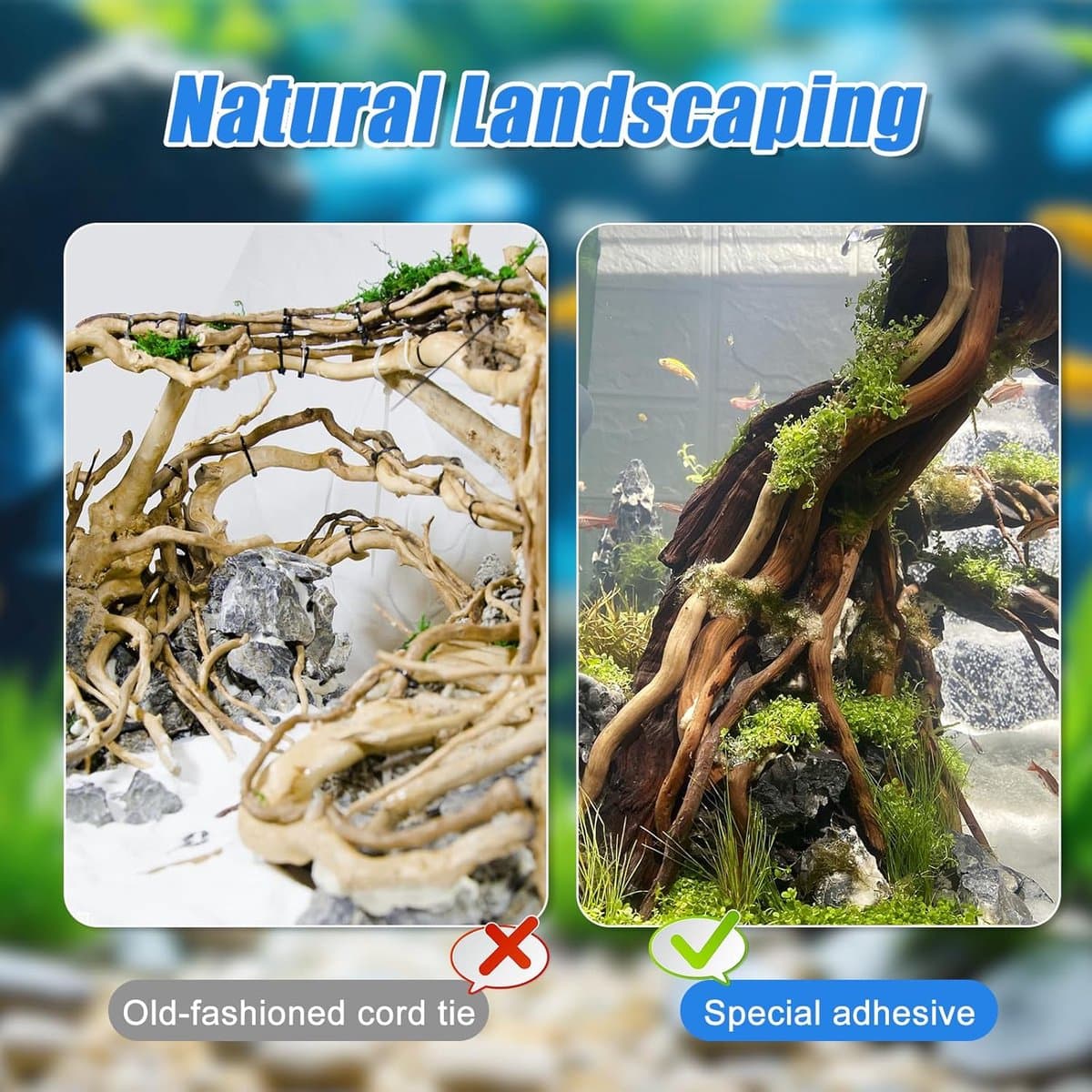 SnelShoppen - Pack van 4 Aquarium Lijm, Koraallijm, Transparante Onderwaterlijm, Waterdicht voor Planten, Mos, Aquascaping, Aquatische Planten, Koraal thumbnail 7