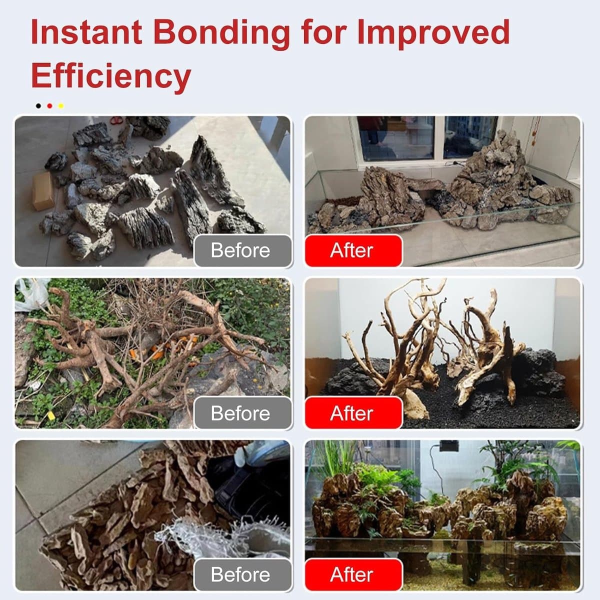 Krachtige Silicone Lijm voor Aquaria - Ideaal voor Planten, Koraal en Waterlandschappen - 3 Stukken Visbestendige Lijm thumbnail 5
