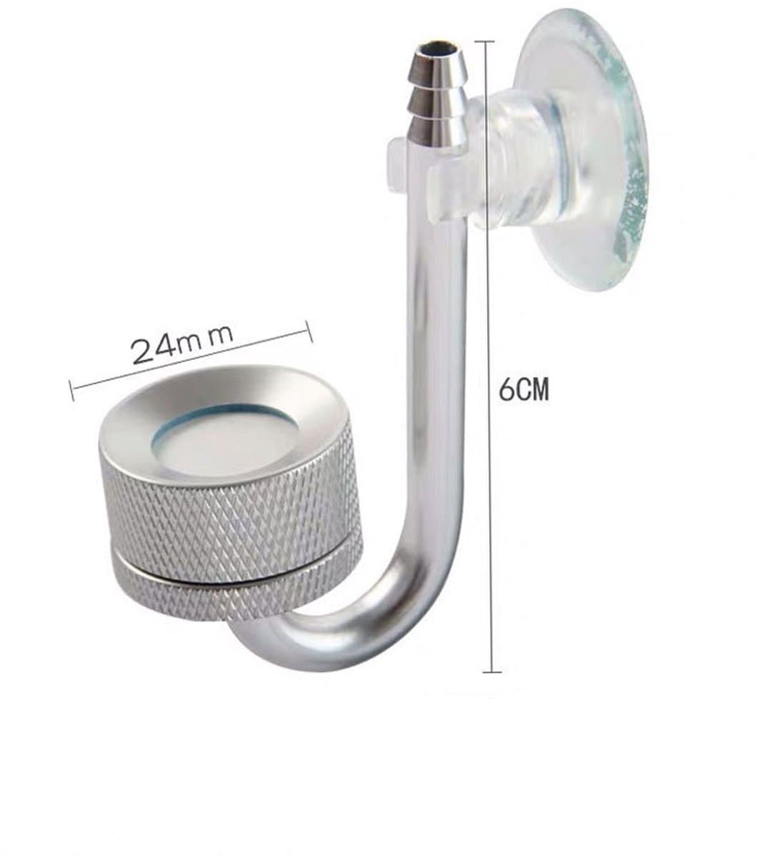 EXCITAT Aquariumverstuiver - CO2-diffuser - met zuignap en U-buis - Geschikt voor alle soorten aquaria thumbnail 6