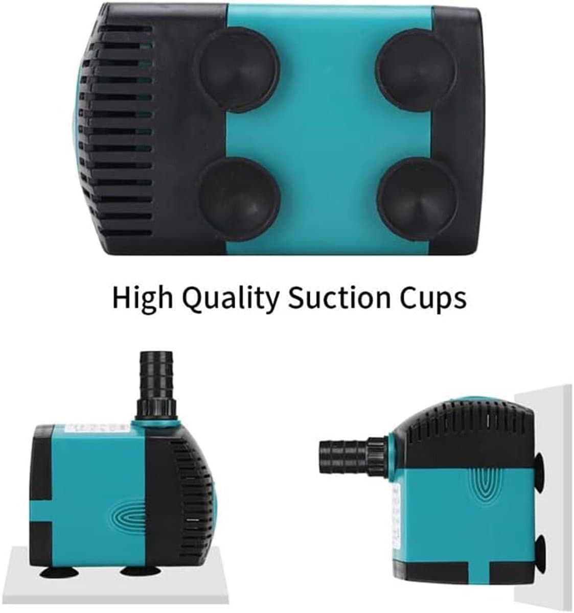 Waterpompen - Mini Waterpomp 10W - Ultra Stille Dompelpomp 600L/u - Aquarium Waterpomp - Vijverpomp - Fonteinpomp - Maximale Opvoerhoogte 1,2 m - Met 1,5 m netsnoer, 2 sproeiers - Voor Aquaria, Fonteinen, Beelden, Hydrocultuur, Vijvers thumbnail 7