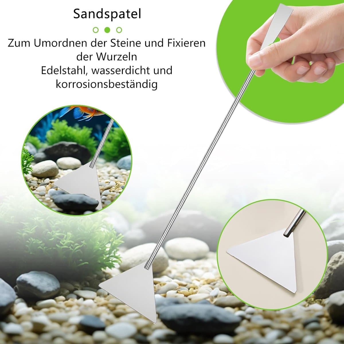Allecto - Aquarium Aquascaping Tools Set - RVS Schoonmaakset - Voor waterplanten - Set van 4 - Onderhoud aquarium - Ideaal voor aquascaping - Gesch.. thumbnail 4